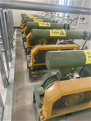 7000mmAq Blower RPM1250 37KW Pulp ve kağıt endüstrisi için Üç Lobe Köklü Blower