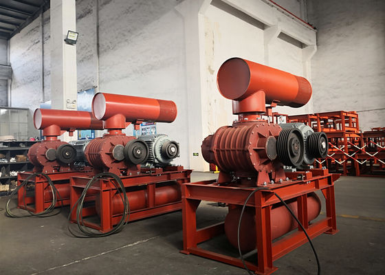 0.8 Bar 132kW 10 "850-1500 RPM 71.52-116.5m3/dk tri lob kökleri üfleyici