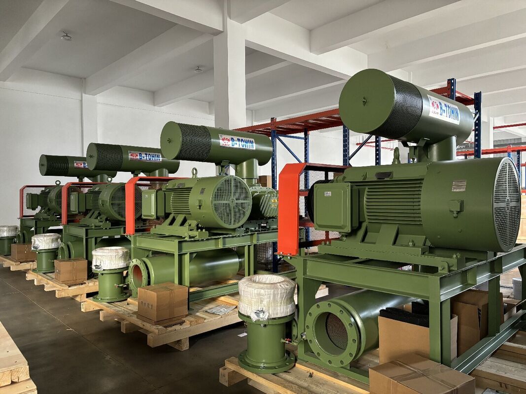 3 L/dak Soğutma Suyu ile Roots Rotary Loblu Fan, 60-100KPA Basınç Tahliyesi ve 1.5-5.5 KW Motor Gücü